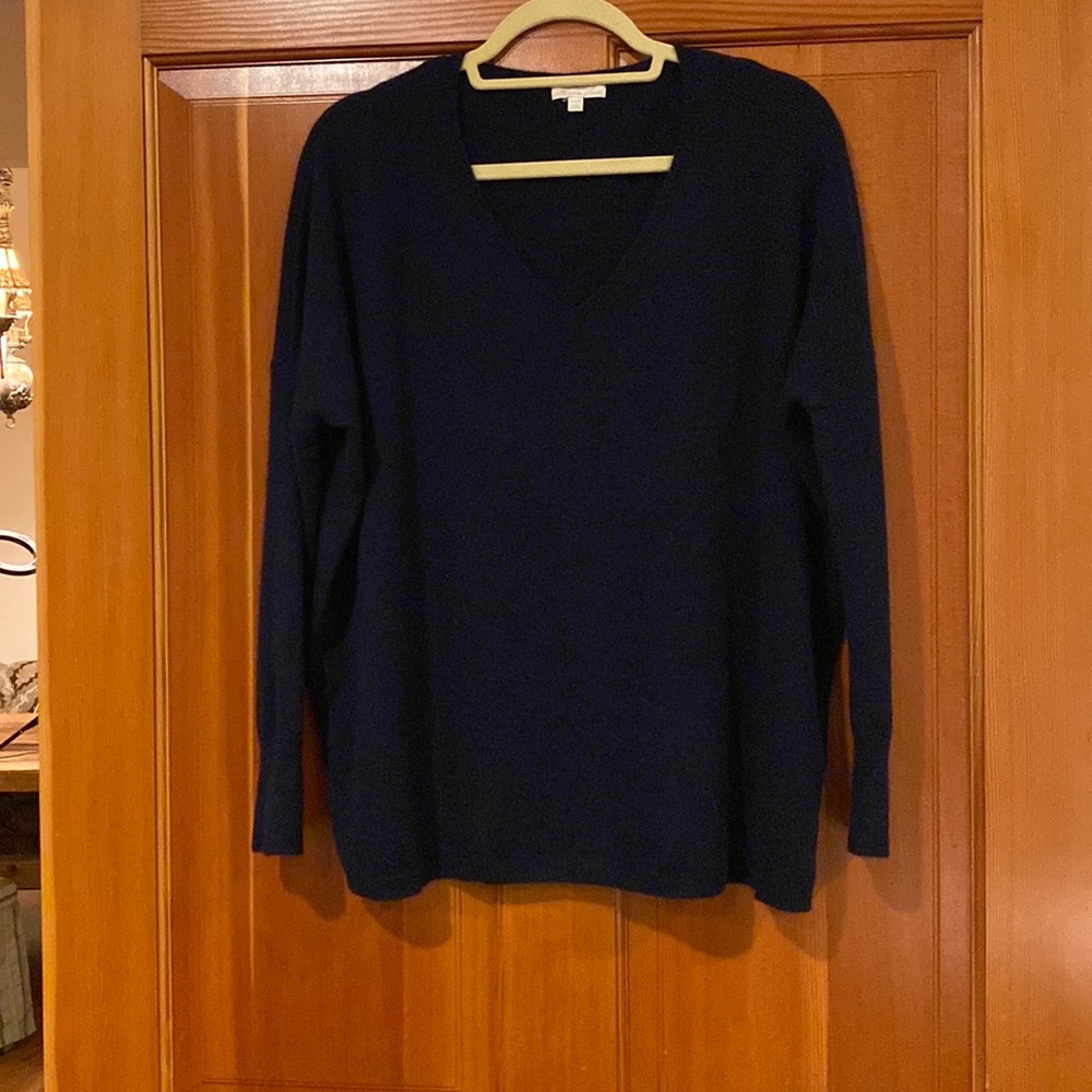 MinnieRose Navy Blue Cashmere Oversized Sweater Size XS/S